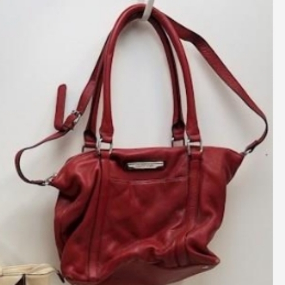 Calvin Klein soft Red Leather Handbag - Picture 1 of 4
